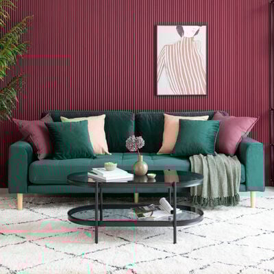 House Nordic Lido 3-istuttava sohva sinapinkeltainen Bluvel 68 sametti